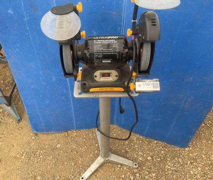 Ultra-Pro 6" bench grinder on stand - running condition