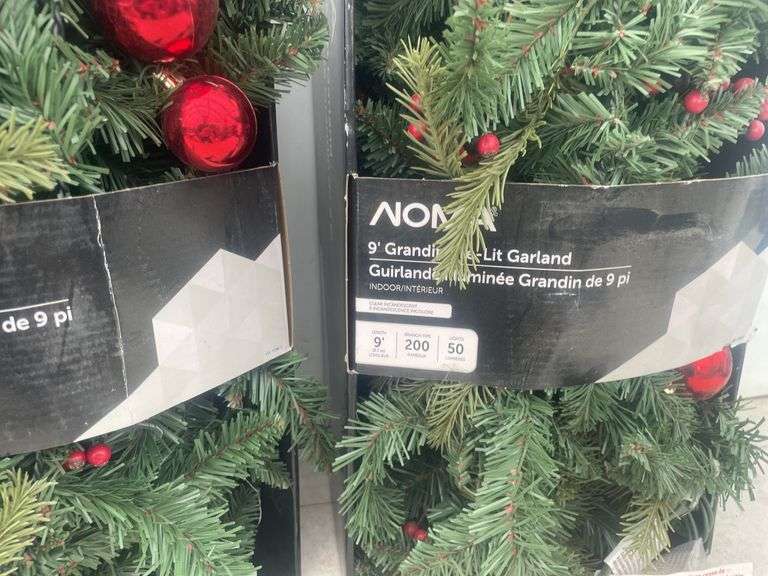 Unused - 2 - 9' Christmas pre-lit garland