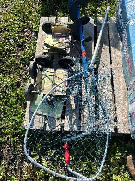 Sled dollies, ice auger & manual ice auger