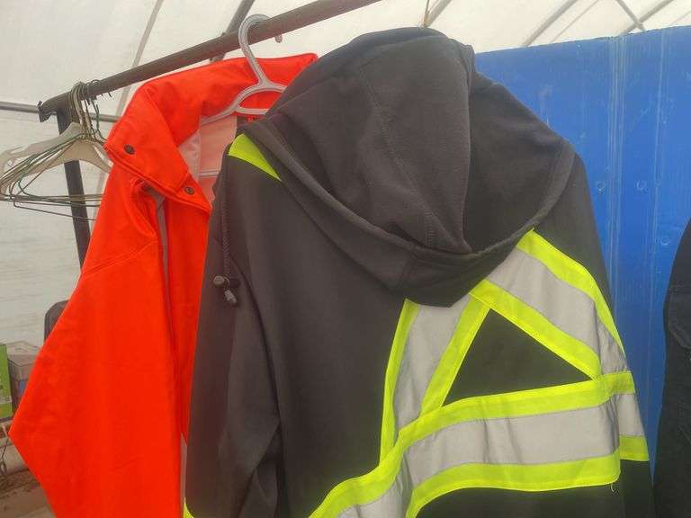 Rain jacket, hoodie, and shirt - all XL