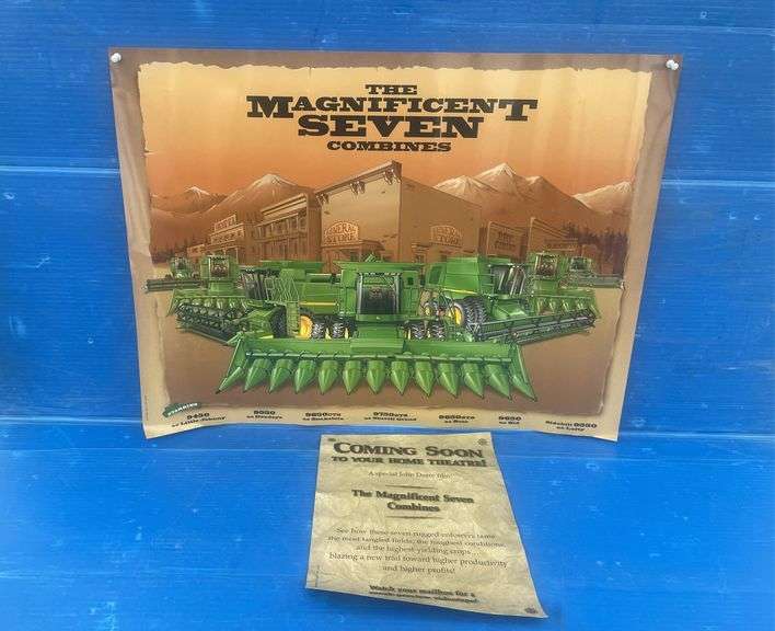 John Deere unframed print - 50 series combines - The Magnificent Seven Combines
