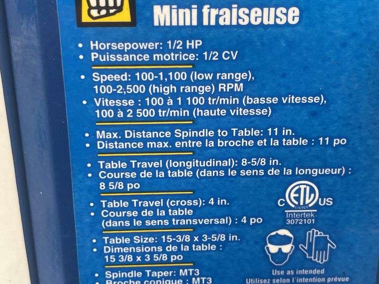 PowerFist Mini Milling Machine - working condition