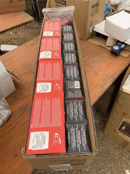 Hard hat mounted ear muffs, disposable masks, bio hazard waste bags