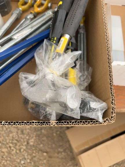 Electricians tape, hammers, turnbuckles & pry bars