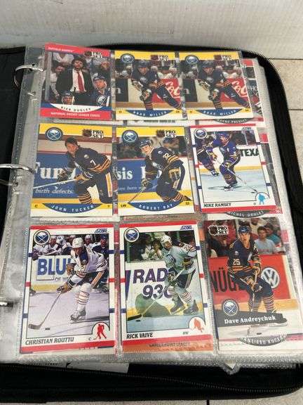 Binder of hockey & baseball cards