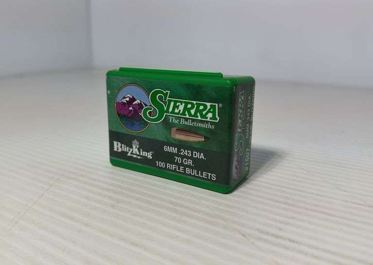 100 Rounds of Sierra 6mm .243 70gr