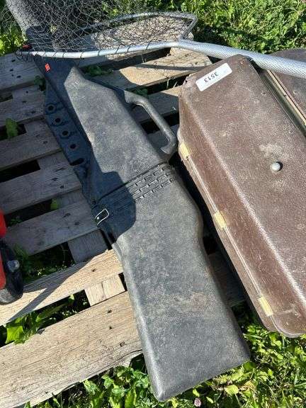 ATV gun boot, tackle box & fishing net