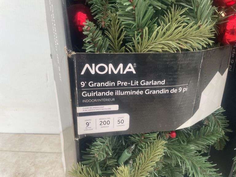 Unused - 2 - 9' Christmas pre-lit garland
