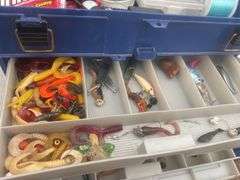 Tackle box and tackle comes with 2 rod/reel combo and an extra rod