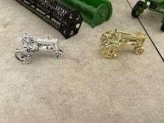 John Deere related toys, Chev coin bank truck, John Deere combine (header needs some glue), semi etc
