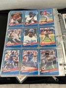 Binder of hockey & baseball cards