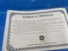 John Deere unframed print of 20 series print of tractor #793/7000 with Certificate of Authenticity, 