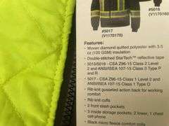 2 light hi-viz coveralls and a quilted jacket all size medium