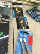 Misc cables, house signs, cell phone holders, rescue hammers etc