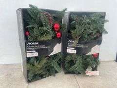 Unused - 2 - 9' Christmas pre-lit garland