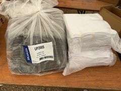 Bale of 15”x18” Universal absorbent pads, 2 bundles of 12”x12” towels