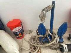 Boat anchor, rod holders, bumper guards etc