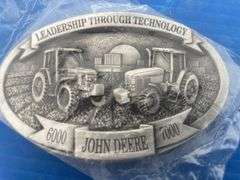 John Deere model 6000 and 7000 Leadership Through Technology belt buckle