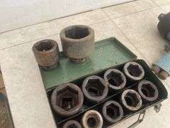 1" CP air impact and a quantity of impact sockets