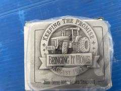 1994 " Bringing It Home " John Deere commemorative belt buckle 1 of 6000 introduction of 8000 series