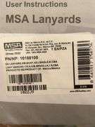8 of Universal 2pt harness XL, 8 of shock absorbing lanyards 6ft