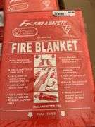 Hard hat mounted ear muffs, qty of floor marking tape, disposable dust masks, fire blankets