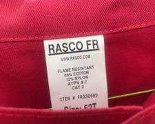 Red 3M Flame resistant coveralls size 52T