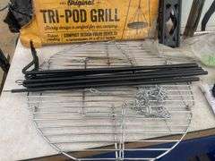 Tripod grill, three step stainless steel marine ladder, hand guards for a Polaris ￼snowmobile hand b