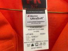 2 Orange 3M Flame resistant coveralls size 52T