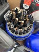 Qty of utility knives, qty of metal razor scrapers, pack of razor blades, qty of numbers, folding