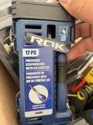 2 of 3 pack ShopPro locking pliers sets, qty of folding hex key sets, 3 of precision screwdriver set