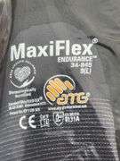 400 of disposable aprons, hard hat mounted ear muffs, 2 bags of size Large rubber coated gloves,
