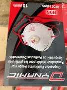 Hard hat mounted ear muffs, qty of floor marking tape, disposable dust masks, fire blankets