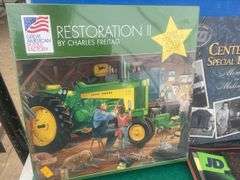 Quantity of John Deere and misc. calendars, misc journals and 1000 piece jigsaw puzzle