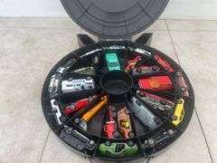 Quantity of 164 scale diecast toys various makes in case.