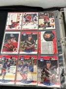Binder of hockey & baseball cards