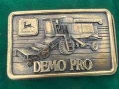 1991 John Deere DEMO PRO # 63 of 250 belt buckle, John Deere DEMO PRO # 141 of 250 belt buckle