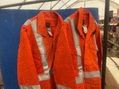 2 Orange 3M Flame resistant coveralls size 38T