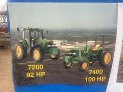 John Deere unframed print of 20 series print of tractor #793/7000 with Certificate of Authenticity, 