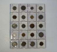 Plastic Page of 20 Foreign Coins - Mixed Coins