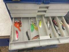 Tackle box and tackle comes with 2 rod/reel combo and an extra rod