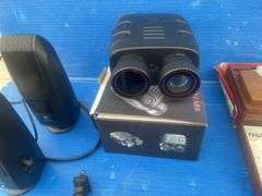 Universal gun cleaning kit, night vision binoculars, keyboard, router and mouse etc.