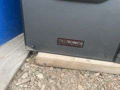 2 Techsonics speakers - one has damaged speaker cone - condition unknown - measure 32" H x 14" W x 1