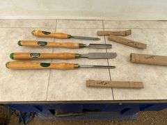 4 Large lathe chisels SJ & JB ADDIS SHEFFIELD England