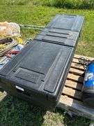 Plastic truck box - top measures 64” across- 1 key