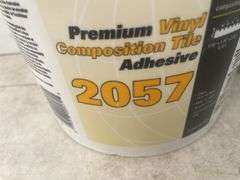 2 containers of tile adhesive and a fan louver 16"x16"