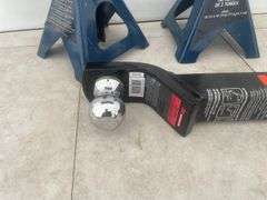 2 jack stands and a receiver hitch with 1 7/8” ball