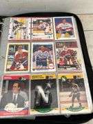 Binder of hockey & baseball cards