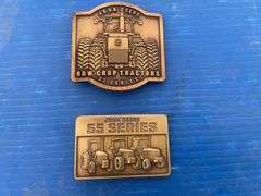 Pair of John Deere 55 series belt buckels