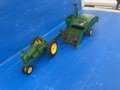 ERTL John Deere Model A Tractor and 50th Anniversary Model 12A John Deere Combine